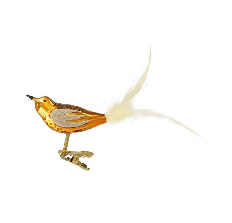 Thüringer Glasdesign Christbaumschmuck Christbaumschmuck Vogel glanz zimt 8cm von Thüringer Glasdesign