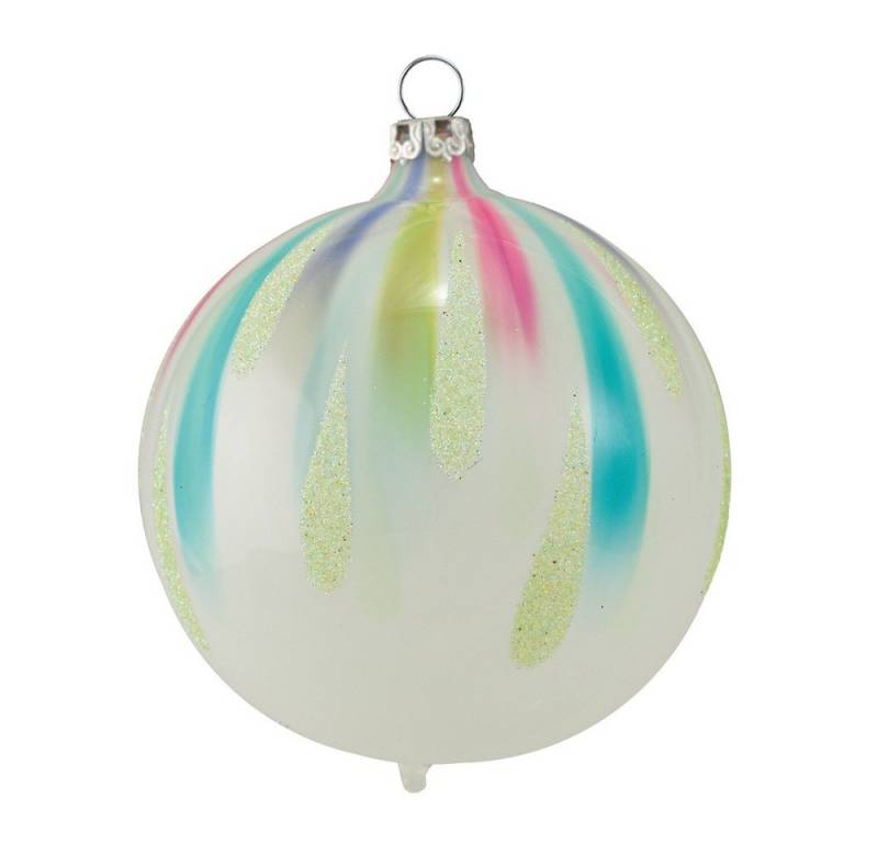 Thüringer Glasdesign Christbaumschmuck Weihnachtskugel weiß opal weiß opal 8cm Thüringer Glasdesign Christbaumschmuck Weihnachtskugel weiß opal weiß opal 8cm von Thüringer Glasdesign