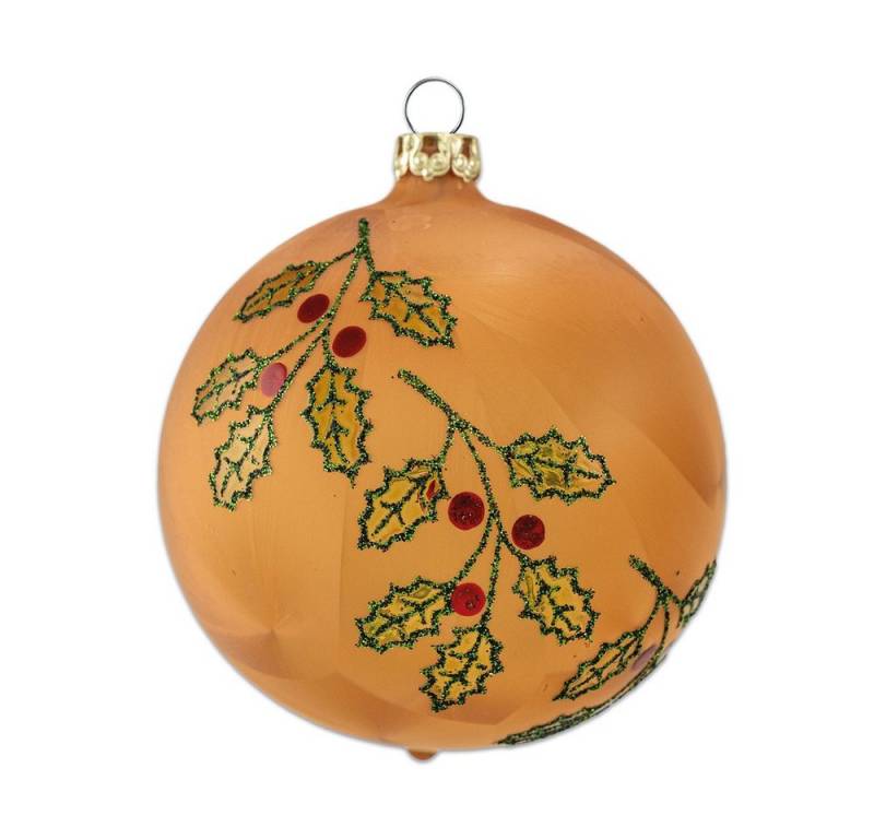 Thüringer Glasdesign Christbaumschmuck Weihnachtskugel zimt eis zimt eis 8cm von Thüringer Glasdesign