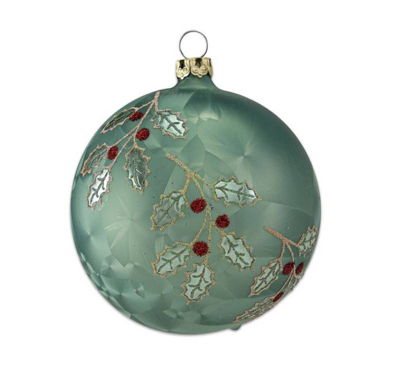Thüringer Glasdesign Christbaumschmuck Weihnachtskugel mint eis mint eis 6cm von Thüringer Glasdesign