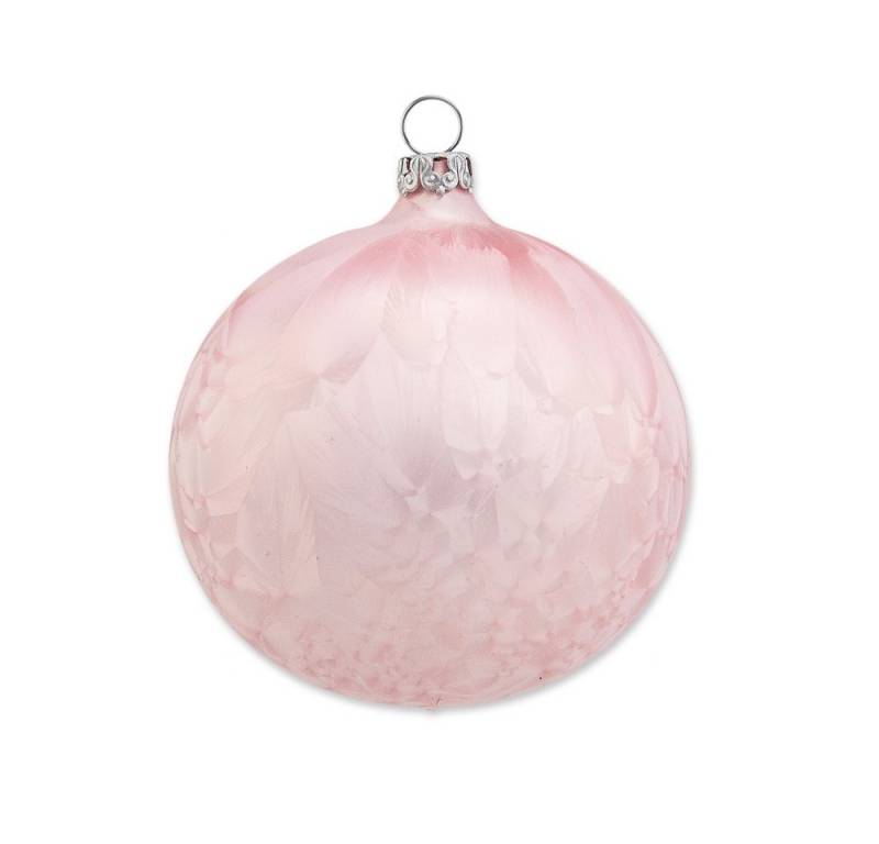 Thüringer Glasdesign Christbaumschmuck Weihnachtskugel rosé eis 8cm von Thüringer Glasdesign
