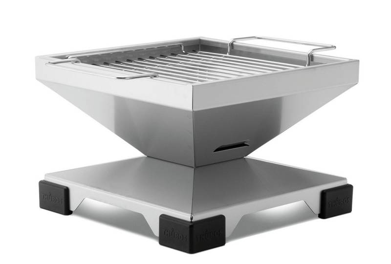 Thüros Holzkohlegrill Thüros T1 Holzkohle Tischgrill Edelstahl 30x30 cm von Thüros