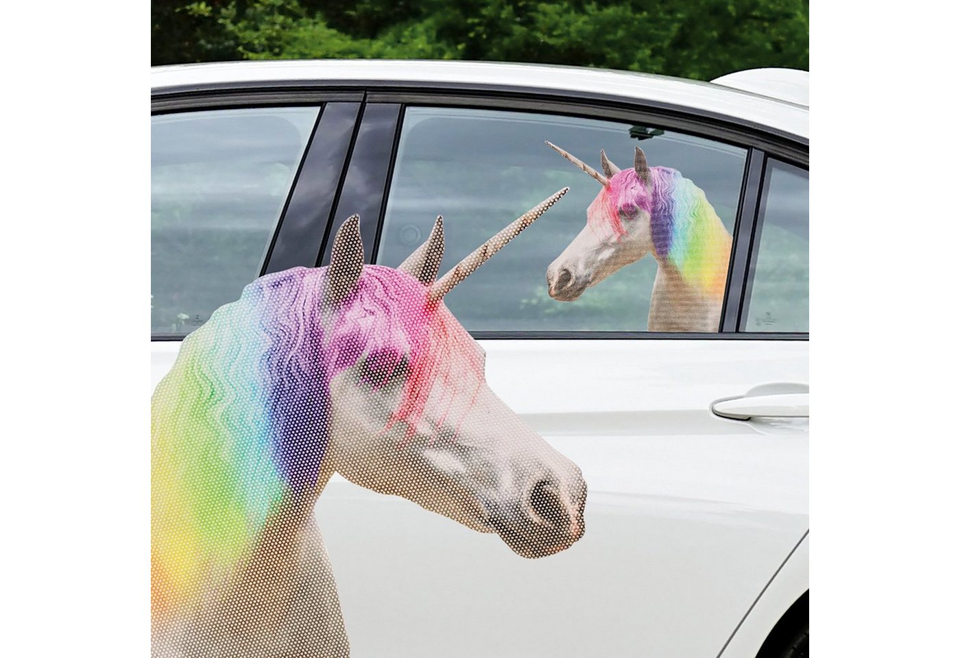 Fenstersticker Ride With Unicorn - Fenstersticker Einhorn", Thumbs Up" von Thumbs Up