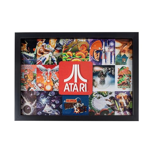 Offizielle Atari 3D-Gaming-Wandkunst, authentische Atari-Legends-Kollektion für Gaming-Setup, Gaming-Tapete, Spielzimmer-Dekor und Gaming-Wandaufkleber, schwarzer Rahmen – ThumbsUp! von Thumbs Up