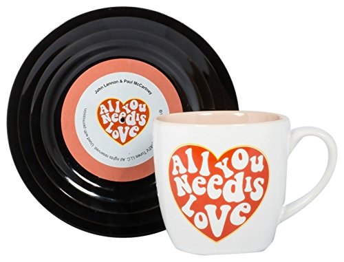 Thumbs Up LMMUGLOVE Tassen-Set Lyrical Mug Love - Lennon and McCartney, Keramik, weiß, 15.78 x 10 x 15.7 cm, 2 EInheiten von Thumbs Up