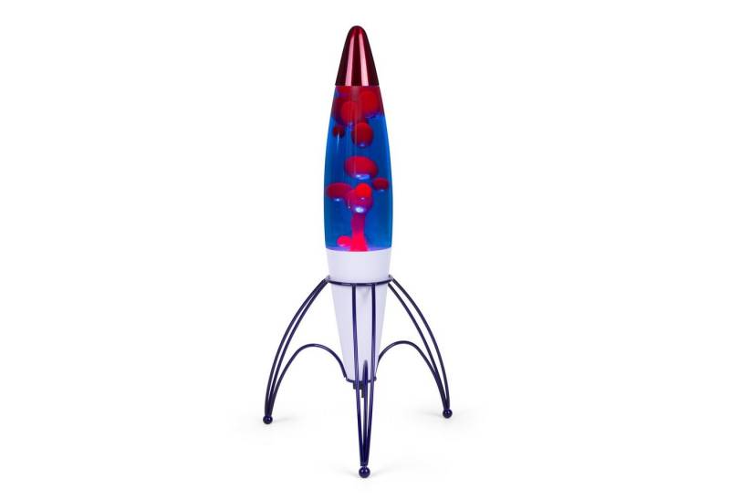 Thumbs Up Nachttischlampe Lavalampe Rakete blau & rot von Thumbs Up