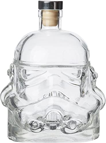 Original Stormtrooper Helmet Decanter, Transparent, für Whiskey, Bourbon & Scotch, 750 ml, Originaler Korkverschluss, Ideales Whisky-Geschenkset für Männer, Hausbar-Zubehör und Küchendeko - Thumbs Up! von Thumbs Up
