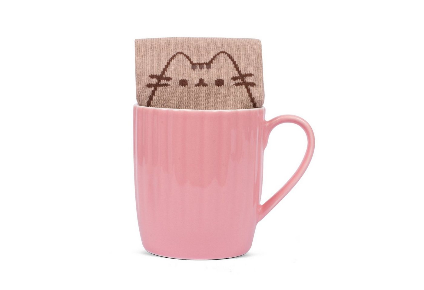 Thumbs Up Tasse Pusheen Home - Tasse mit Socke - Pink Cupcake, Keramik, Geschenkset von Thumbs Up