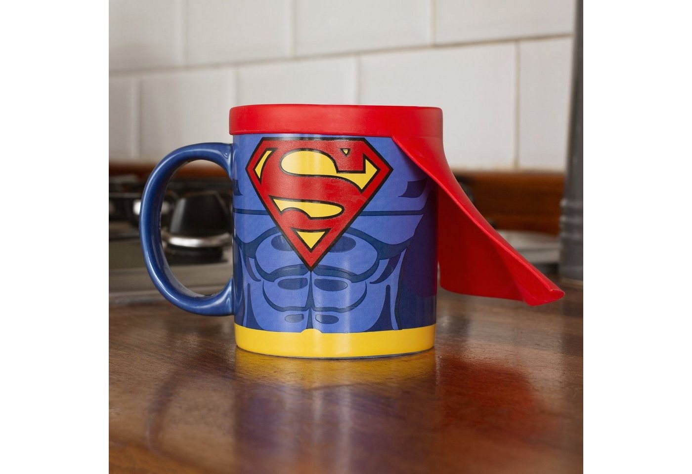 Thumbs Up Tasse Superman Mug with Cape", Keramik, mit Silikoncape" von Thumbs Up