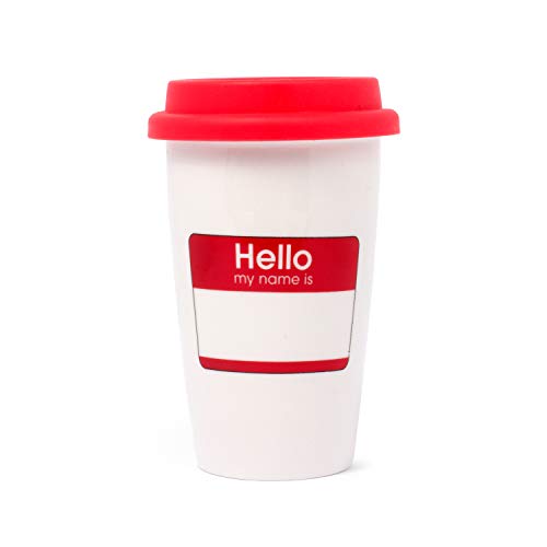 Thumbs up Keramikbecher mit Silikondeckel "Hello - My Name Is" zum selber beschriften 275 ml Thumbs up Keramikbecher mit Silikondeckel "Hello - My Name Is" zum selber beschriften 275 ml von Thumbs Up