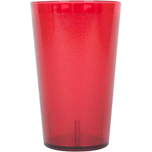 32 oz. (Ounce) Restaurant Tumbler Beverage Cup, Stackable Cups, Break-Resistant Commmerical Plastic, Set of 4 - Red by Thunder Group von Thunder Group