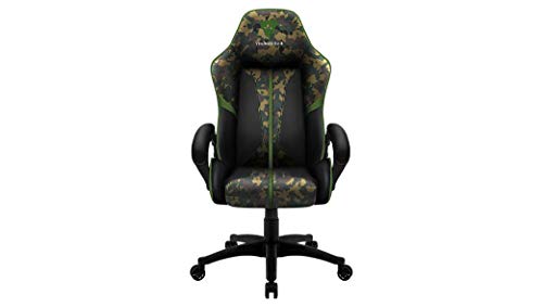 ThunderX3 BC1 CAMO Spielstuhl, Gaming Stühle Chair PC, Ergonomischer Gaming Stuhl, Schreibtischstuhl, Buerostuhl mit Verstellbarer Rueckenlehne (Grün) von ThunderX3