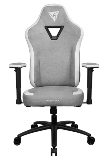 ThunderX3 EAZE Series Gaming Chair, Ergonomisch, SYNC4, Synchronneigung, Kunstleder und Stoff, Loft Grey von ThunderX3