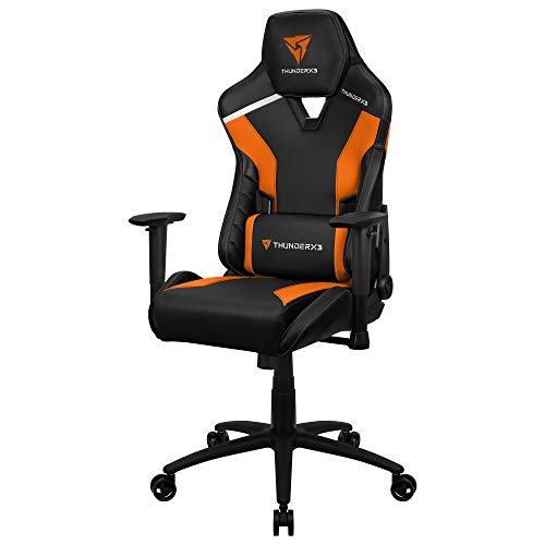 ThunderX3 TC3BO, Ergonomischer Gaming-Stuhl, gepolsterte Kissen, Air Tech, Orange von ThunderX3