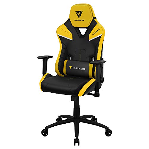 ThunderX3 TC5BY Ergonomischer Gaming-Stuhl, abnehmbare Kissen, Air Tech, gelb von ThunderX3
