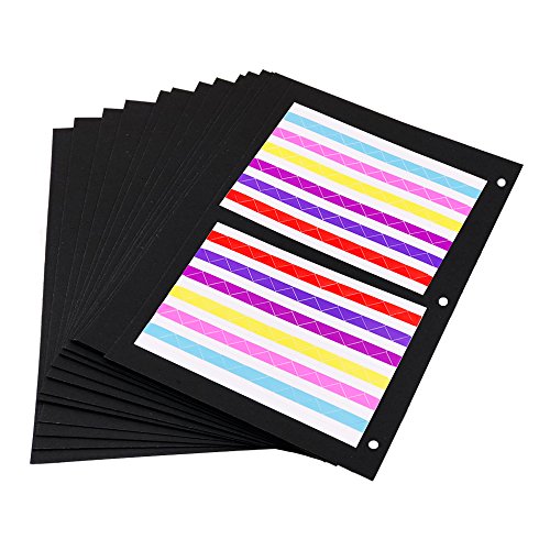 ThxMadam Fotoalbum Schwarze Papier 26x21.5CM, 20pcs Extra-Refill Seiten Innenseiten Weitere Seiten für Scrapbook 27x24CM, für Album'Braun/Schwarz-Album Groß' von ThxMadam