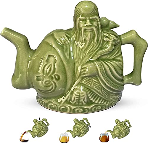 Thyggzjbs Assassins Teekanne, handgefertigt, chinesischer Keramik-Teekocher, eine Kanne mit drei Getränken, zwei Herzen, Teekanne, Getränkespender, Magic Trick Assassin's Teekanne, 473 ml von Thyggzjbs