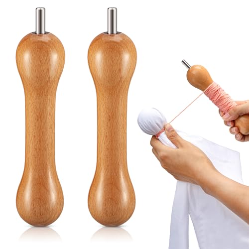 Thyle Batikwerkzeug, Sinew Ziehgerät, DIY, Batikfärbung, Dehnwerkzeug, für Erwachsene, handgefertigtes Zubehör, aus handgefertigtem Naturholz mit Verbindungsstücken, 2 Stück von Thyle