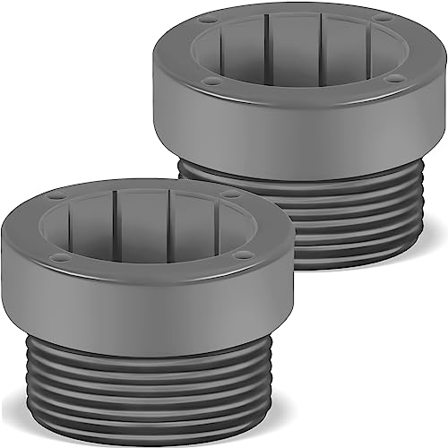 Thyle Poolschirm-Stabilisator-Adapter, Gewindeadapterhülsen, Poolschirm-Stabilisator für den Außenbereich, Terrasse, 4,5 cm Einsatz (grau), 2 Stück von Thyle