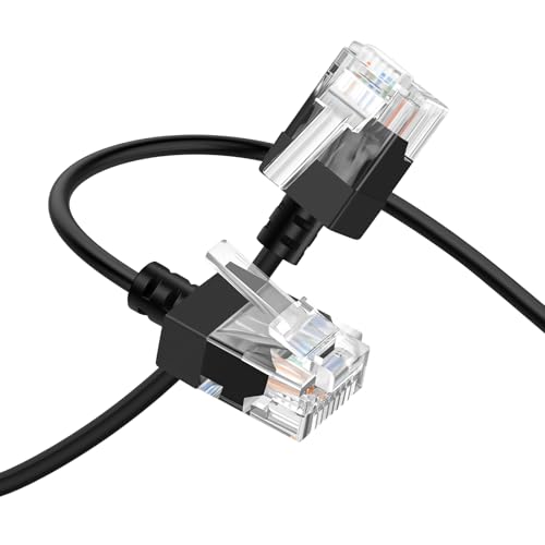 Thzzhnno Dünn RJ45 Cat6A Ethernet Kabel 1M, Ultraflexibles LAN Ethernet Kabel, High Speed 10Gbps 550MHz UTP Netzwerkkabel, Patchkabel für Router, Modem, Xbox, Laptop, Server von Thzzhnno
