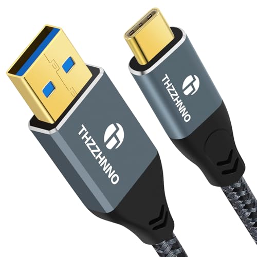 Thzzhnno USB A auf USB C Kabel 3M, 10 Gbps USB 3.1/USB 3.2 Gen2, Datenübertragungskabel Hochgeschwindigkeits Nylon Geflochtenes,USB Typ C Kabel für Samsung Galaxy/iPhone 15/MacBook von Thzzhnno
