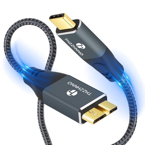 Thzzhnno USB C auf Micro B Kable 2M, 5Gbps Micro B auf USB Typ C Festplattenkabel für MacBook Pro/Air, iPad/Tablet, iPhone, Samsung Galaxy S24, WD Seagate und mehr Thzzhnno USB C auf Micro B Kable 2M, 5Gbps Micro B auf USB Typ C Festplattenkabel für MacBook Pro/Air, iPad/Tablet, iPhone, Samsung Galaxy S24, WD Seagate und mehr von Thzzhnno