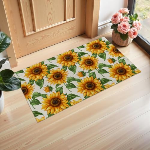 Ti Caldi Fußmatte für den Innenbereich, 75 x 43 cm, aus Vliesstoff, lebendiges Blumenmuster, Fußmatten für Eingang, Küche, Schlafzimmer, rutschfeste Vlies-Bodenmatte für Heimdekoration, Geschenke Ti Caldi Fußmatte für den Innenbereich, 75 x 43 cm, aus Vliesstoff, lebendiges Blumenmuster, Fußmatten für Eingang, Küche, Schlafzimmer, rutschfeste Vlies-Bodenmatte für Heimdekoration, Geschenke von Ti Caldi