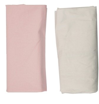 Ti Tin | 2er Packung Spannbetttücher für Kinderbett | 100% Baumwolle in Weiss | Verstellbar mit Gummizug | 60x 120 cm von Ti TIN
