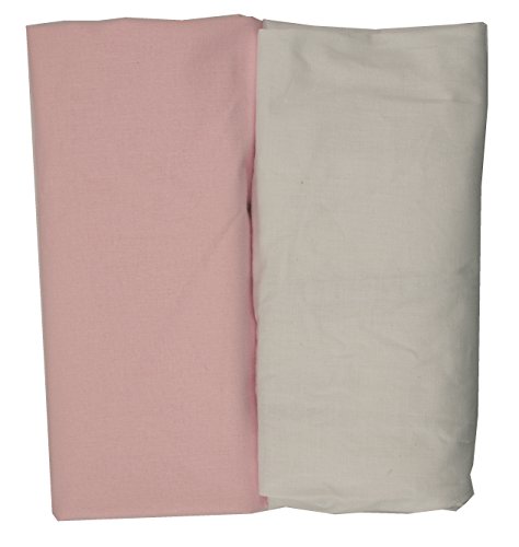 Ti Tin | 2er Packung Spannbetttücher für Kinderbett | 100% Baumwolle in Weiss | Verstellbar mit Gummizug | 50 x 80 cm von Ti TIN