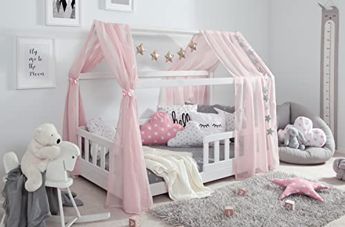 TiCAA Tüll-Set für Hausbett Kay rosa TiCAA Tüll-Set für Hausbett Kay rosa von TiCAA