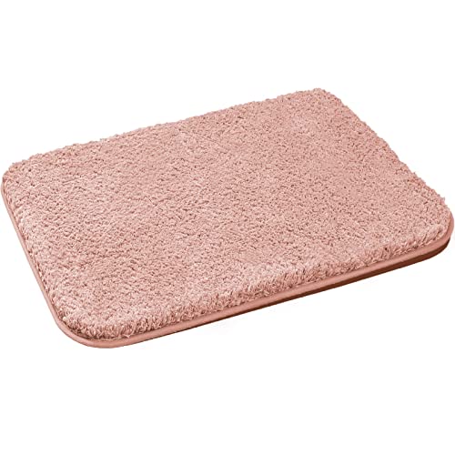 TiRiSMART Badematte Hochflor Sky Soft Badezimmerteppich Antiskid Badvorleger rutschfest waschbar schadstoffgeprüft,120x80cm (Rosa) von TiRiSMART