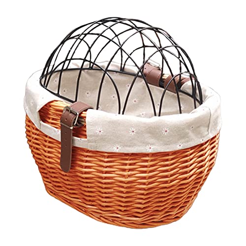 TiSkying Fahrradkorb aus Weidengeflecht, Vorderradkorb Fahrradkorb Vintage Retro Stil Fahrradkorb Lenkerkorb kleine Hunde Katzen TiSkying Fahrradkorb aus Weidengeflecht, Vorderradkorb Fahrradkorb Vintage Retro Stil Fahrradkorb Lenkerkorb kleine Hunde Katzen von TiSkying