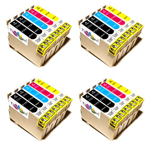 20x Premium Tintenpatronen kompatibel für Epson Stylus SX 205, SX 210, SX 215, SX 218, SX 400. - 8X BK, 4X Cy, 4X Ma, 4X Ye - Lstg: 18ml von TiToPaten