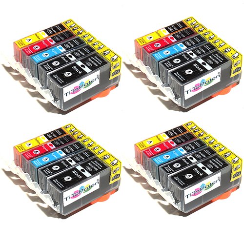 20x kompatible Tintenpatronen zu CLI-526 PGI-525 mit CHIP & Füllstandsanzeige direkt einsetzbar für Canon Pixma iP4850 MX885 MG5150 MG5250 MG6150 MG8150. Sie erhalten 4x PGI-525BK schwarz (groß), 4x CLI-526BK schwarz (klein), 4x CLI-526C cyan, 4x CLI-526M magenta, 4x CLI-526Y gelb 20x kompatible Tintenpatronen zu CLI-526 PGI-525 mit CHIP & Füllstandsanzeige direkt einsetzbar für Canon Pixma iP4850 MX885 MG5150 MG5250 MG6150 MG8150. Sie erhalten 4x PGI-525BK schwarz (groß), 4x CLI-526BK schwarz (klein), 4x CLI-526C cyan, 4x CLI-526M magenta, 4x CLI-526Y gelb von TiToPaten