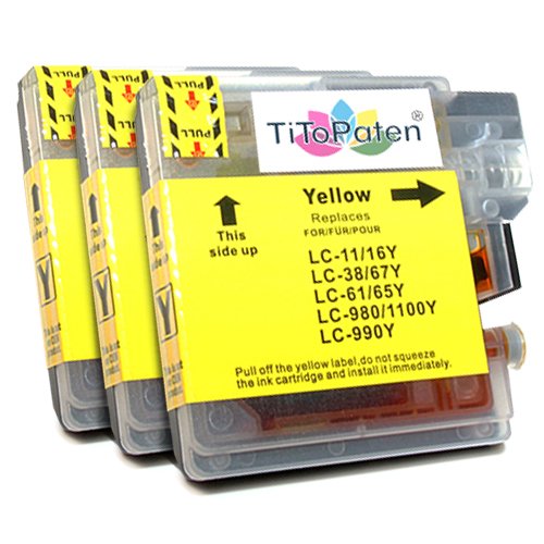 3X Brother DCP 195 C Premium XL Druckerpatronen in Gelb. Sehr Gute Laufleistung und Preiswert! von TiToPaten