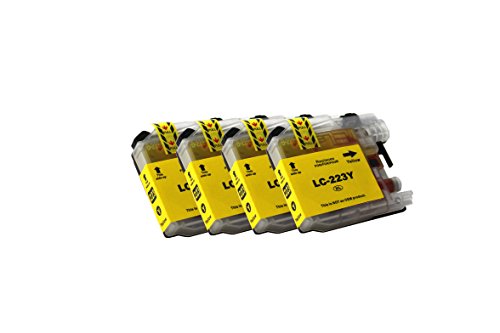 4 x kompatibel Brother LC-223 Yellow mit Chip!!! Hohe Laufleistung von TiToPaten