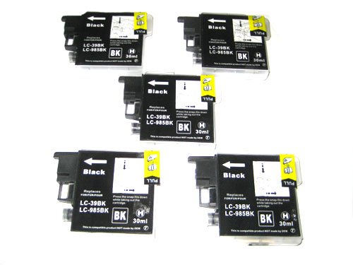 5X Brother MFC J 220 kompatible Druckerpatronen in Schwarz. Hohe Laufleistung und Preiswert!!! von TiToPaten