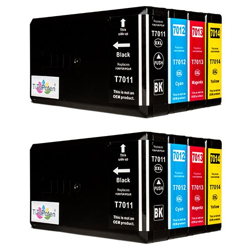 8 XXL Patronen alternativ zu Epson T7011, T7012, T7013 und T7014 8 XXL Patronen alternativ zu Epson T7011, T7012, T7013 und T7014 von TiToPaten