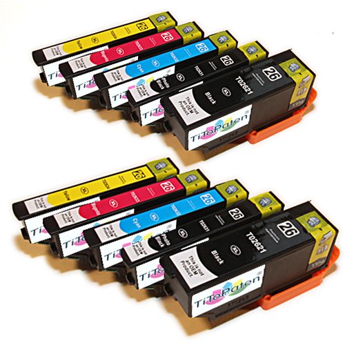 TiToPaten®* 10 Druckerpatronen kompatibel zu Epson Expression Premium XP-600, Epson Expression Premium XP-605, Epson Expression Premium XP-610 in Schwarz, Blau, Rot, Gelb von TiToPaten