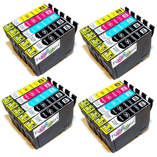 TiToPaten®* 20 Druckerpatronen kompatibel für Epson Workforce WF-2630 WF in Schwarz, blau, rot und gelb von TiToPaten