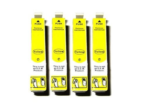 TiToPaten®* 4X kompatible Tintenpatronen für Epson Workforce WF-7610 DWF in Gelb Typ T2714 von TiToPaten