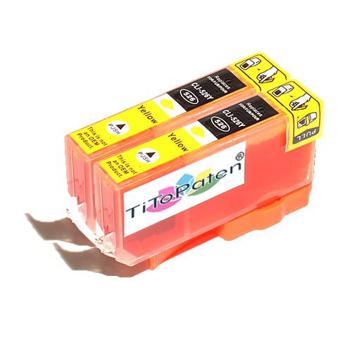TiToPaten* - 2X Canon Pixma MG 5350 kompatible XL Druckerpatrone - Gelb - Patrone MIT CHIP !!!Hohe Laufleistung!!! von TiToPaten