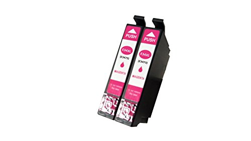TiToPaten* 2X Epson Workforce Pro WF-3720 DW kompatible XL Druckerpatrone ersetzt Typ T3473 - Magenta - Patrone MIT CHIP !!! von TiToPaten