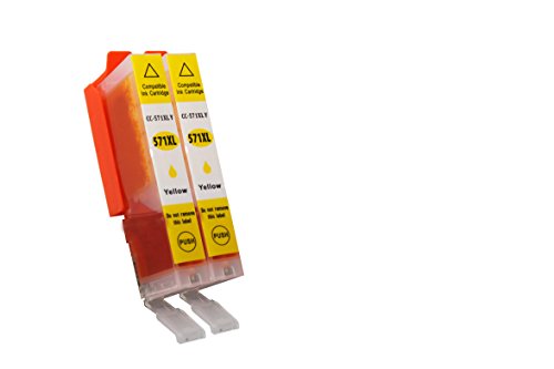 TiToPaten* 2X Ersatz für Canon Pixma MG 7750 Druckerpatronen Typ CLI-571XL Yellow Mit Chip TiToPaten* 2X Ersatz für Canon Pixma MG 7750 Druckerpatronen Typ CLI-571XL Yellow Mit Chip von TiToPaten