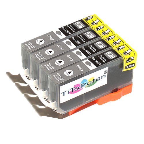 TiToPaten* - 4X Canon Pixma MG 6250 kompatible XL Druckerpatronen - Grau - Patrone MIT CHIP !!!Hohe Laufleistung!!! von TiToPaten