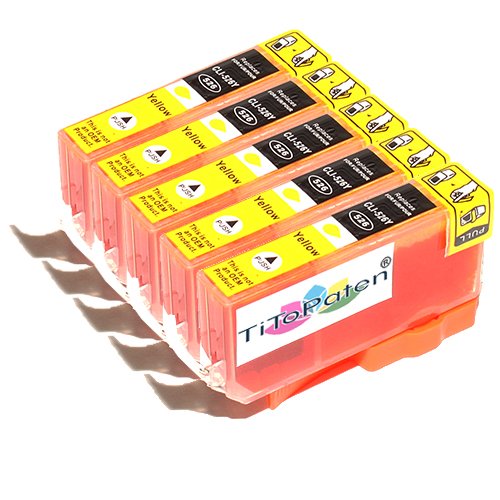 TiToPaten* - 5X Canon Pixma MG 5250 kompatible XL Druckerpatrone - Gelb - Patrone MIT CHIP !!!Hohe Laufleistung!!! von TiToPaten