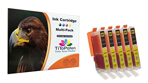 TiToPaten* CLI-581XXL Druckerpatronen Ersatz für Canon 581 Yellow kompatibel mit Canon Pixma TR 7520 TS 6150 TS 705 TS 8120 TS 9120 TS 9520 TiToPaten* CLI-581XXL Druckerpatronen Ersatz für Canon 581 Yellow kompatibel mit Canon Pixma TR 7520 TS 6150 TS 705 TS 8120 TS 9120 TS 9520 von TiToPaten