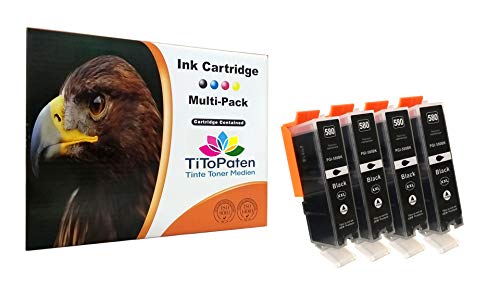 TiToPaten* PGI-580XXL Druckerpatronen Ersatz für Canon 580 PGBK kompatibel mit Canon Pixma TR 7520 TS 6150 TS 705 TS 8120 TS 9120 TS 9520 TiToPaten* PGI-580XXL Druckerpatronen Ersatz für Canon 580 PGBK kompatibel mit Canon Pixma TR 7520 TS 6150 TS 705 TS 8120 TS 9120 TS 9520 von TiToPaten