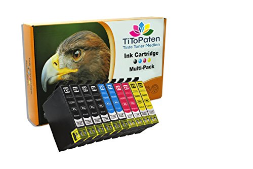 TiToPaten Tintenpatronen Ersatz für Epson T2991-T2994 ; 4X Black 2xCyan 2xMagenta 2xYellow XL mit Chip von TiToPaten