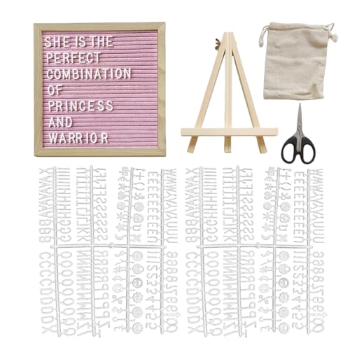 Tiajingzi Filz Buchstaben Board - Buchstabenbrett Mit Ständer,Holzrahmen 25X25 Cm Interaktive Anzeigetafel Für Veranstaltungen Klassenraum Hochzeit Kinderzimmer Feiern Geburtstag Schule von Tiajingzi